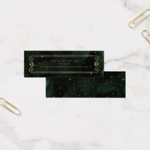 hemelse groene gouden bruiloft Website Mini Visitekaartjes