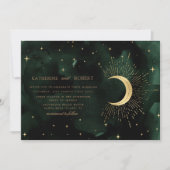 hemelse groene gouden sterren Weddenschap Kaart (Voorkant)