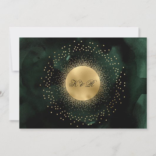 hemelse groene gouden sterren Weddenschap Kaart (Achterkant)