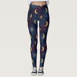 Hemelse Halloween Nacht Bokeh - Mystieke Maan Leggings