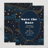 Hemelse Halve Maan Gouden Huwelijk Save The Date (Voorkant / Achterkant)