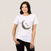Hemelse Halve Maan Mandala Grafiek Tri-Blend Shirt (Voorkant volledig)