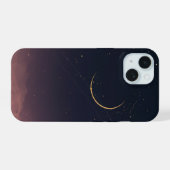 Hemelse Halve Maan Sterren Hoesje iPhone 15 Case (Achterkant horizontaal)