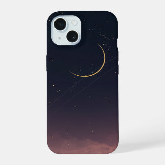 Hemelse Halve Maan Sterren Hoesje iPhone 15 Case