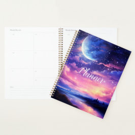 Hemelse Halvemaan Fantasie Nachtlandschap Kunstwer Planner