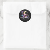 Hemelse halvemaan nachthemel sterren chic ronde sticker (Tas)