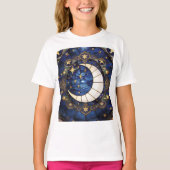 Hemelse Halvemaan Versierd Gebrandschilderd Maan T-shirt (Voorkant)