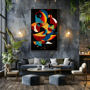 Hemelse Harmonie – Dynamische Geometrische Abstrac Poster