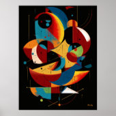 Hemelse Harmonie – Dynamische Geometrische Abstrac Poster (Voorkant)
