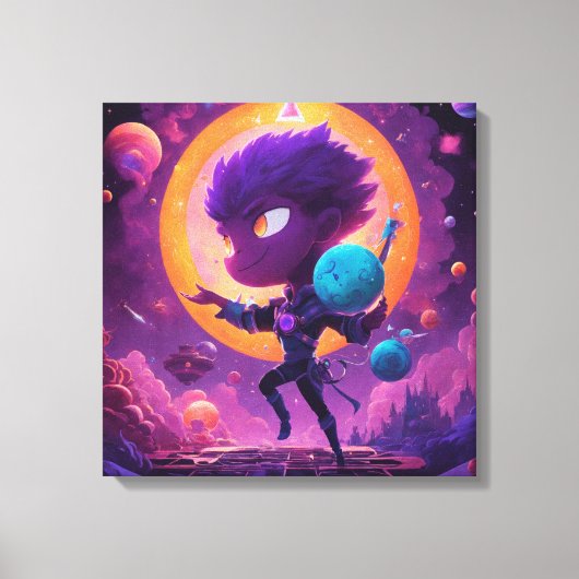 Hemelse Harmonie: Esthetische Space Vision Art Canvas Afdruk (Voorkant)