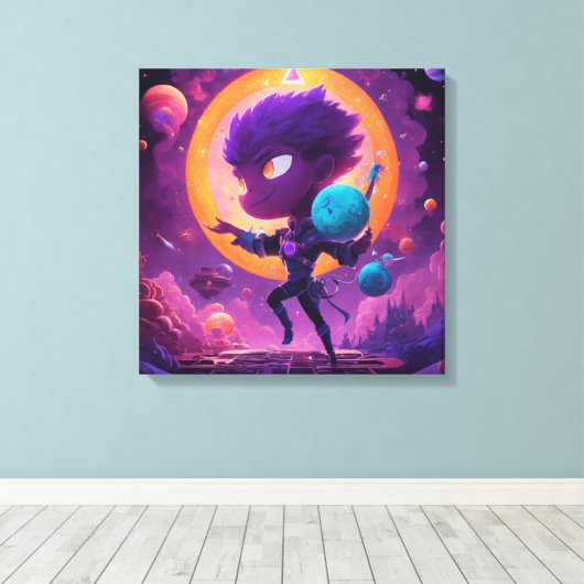 Hemelse Harmonie: Esthetische Space Vision Art Canvas Afdruk (Insitu (Houten vloer))