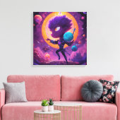 Hemelse Harmonie: Esthetische Space Vision Art Canvas Afdruk (Insitu (Woonkamer))
