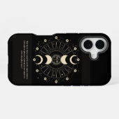 Hemelse Harmonie: Fasen van de Maan iPhone Hoes 16 Hoesje (Achterkant horizontaal)