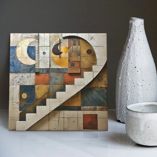 Hemelse Harmonie Geometrisch Mozaïek Tegeltje