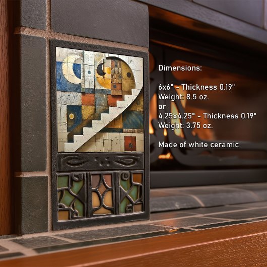 Hemelse Harmonie Geometrisch Mozaïek Tegeltje