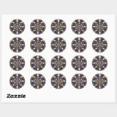 Hemelse Harmonie – Het Licht Binnen het Raster Ronde Sticker (Vel)