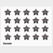 Hemelse Harmonie – Het Licht Binnen het Raster Ster Sticker (Vel)