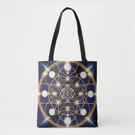 Hemelse Harmonie – Het Licht Binnen het Raster Tote Bag (Voorkant)