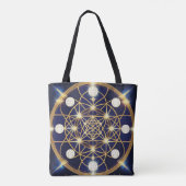 Hemelse Harmonie – Het Licht Binnen het Raster Tote Bag (Achterkant)