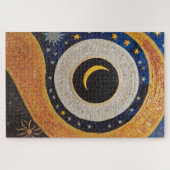 Hemelse Harmonie Mozaïek Zon Maan Sterren Legpuzzel (Horizontaal)