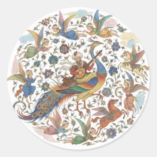 Hemelse Harmonie Ronde Sticker (Voorkant)
