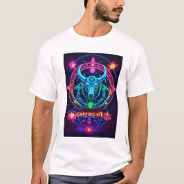 Hemelse Harmonie: Steenbok & Stier Neon Zodiac T-shirt