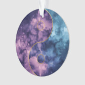 Hemelse Harmonie: Waterverf Nevel Yin Yang Ornament (voorkant)