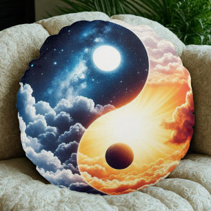 Hemelse Harmonie Yin Yang Rond Kussen