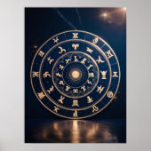 Hemelse Harmonie: Zodiac Mandala Symfonie Poster (Voorkant)