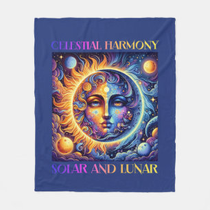 Hemelse harmonie zon en maan, astrologie fleece deken