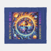 Hemelse harmonie zon en maan, astrologie fleece deken (Voorkant (Horizontaal))