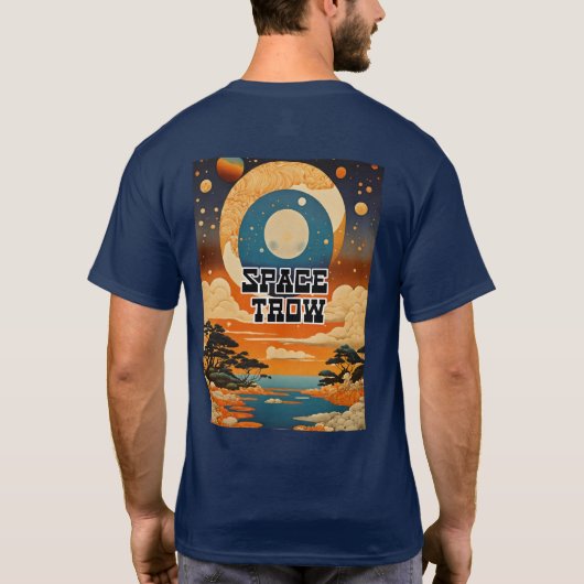 "Hemelse Harmonie: Zwaartekracht-geïnspireerde Pla T-shirt (Achterkant)