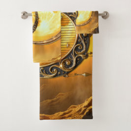 Hemelse Harp van de Gouden Maan Bad Handdoek