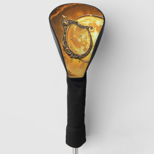 Hemelse Harp van de Gouden Maan Golfheadcover (Voorkant)