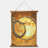 Hemelse Harp van de Gouden Maan Hangend Wandkleed (Voorkant)