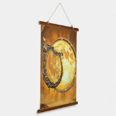 Hemelse Harp van de Gouden Maan Hangend Wandkleed (Gebogen)