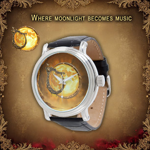 Hemelse Harp van de Gouden Maan Horloge