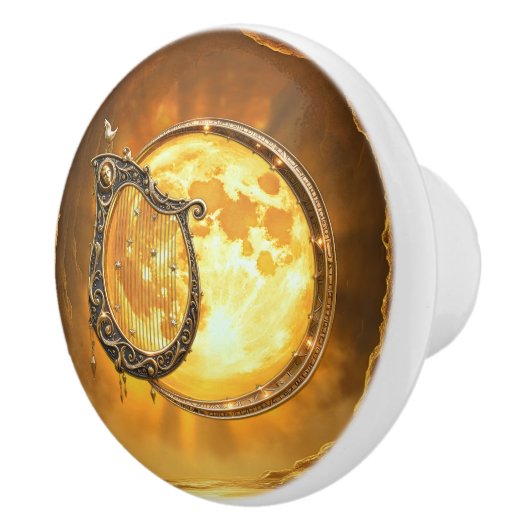 Hemelse Harp van de Gouden Maan. Keramische Knop (Rechts)
