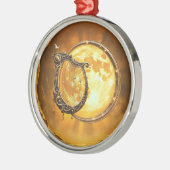 Hemelse Harp van de Gouden Maan Metalen Ornament (Links)