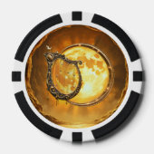 Hemelse Harp van de Gouden Maan Poker Chips (Voorkant)
