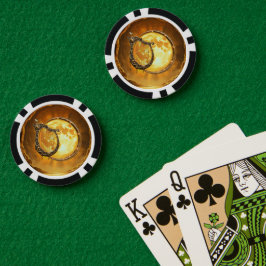 Hemelse Harp van de Gouden Maan Poker Chips