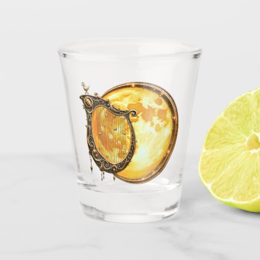 Hemelse Harp van de Gouden Maan Shot Glas (Voorkant)