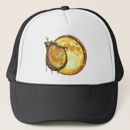 Hemelse Harp van de Gouden Maan Trucker Pet (Voorkant)