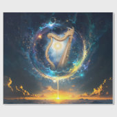Hemelse Harp van de Maan Gebonden Hemel.  Cadeaupapier (Vlak)
