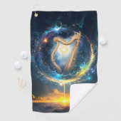 Hemelse Harp van de Maan Gebonden Hemel. Golfhanddoek (Insitu)