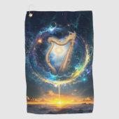 Hemelse Harp van de Maan Gebonden Hemel. Golfhanddoek (Voorkant)