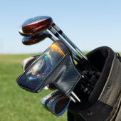 Hemelse Harp van de Maan Gebonden Hemel. Golfheadcover (Insitu)