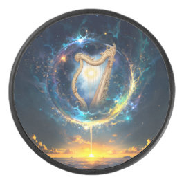 Hemelse Harp van de Maan Gebonden Hemel. Hockey Puck