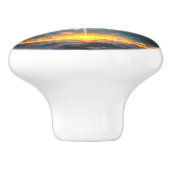 Hemelse Harp van de Maan Gebonden Hemel. Keramische Knop (Zijkant)