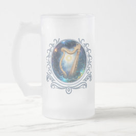 Hemelse Harp van de Maan Gebonden Hemel. Matglas Bierpul